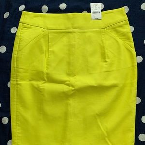 NWT Neon J. Crew pencil skirt